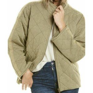Bagatelle Nordstrom French Terry Quilted Jacket Oversized Green Cozy MSRP $239